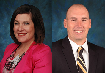   Cathy Jacobs and Chris Hecker were selected as the Elementary and Secondary district representativ